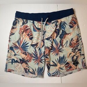 Salty Crew Ocean Fish Beach Lounge Shorts Size Large